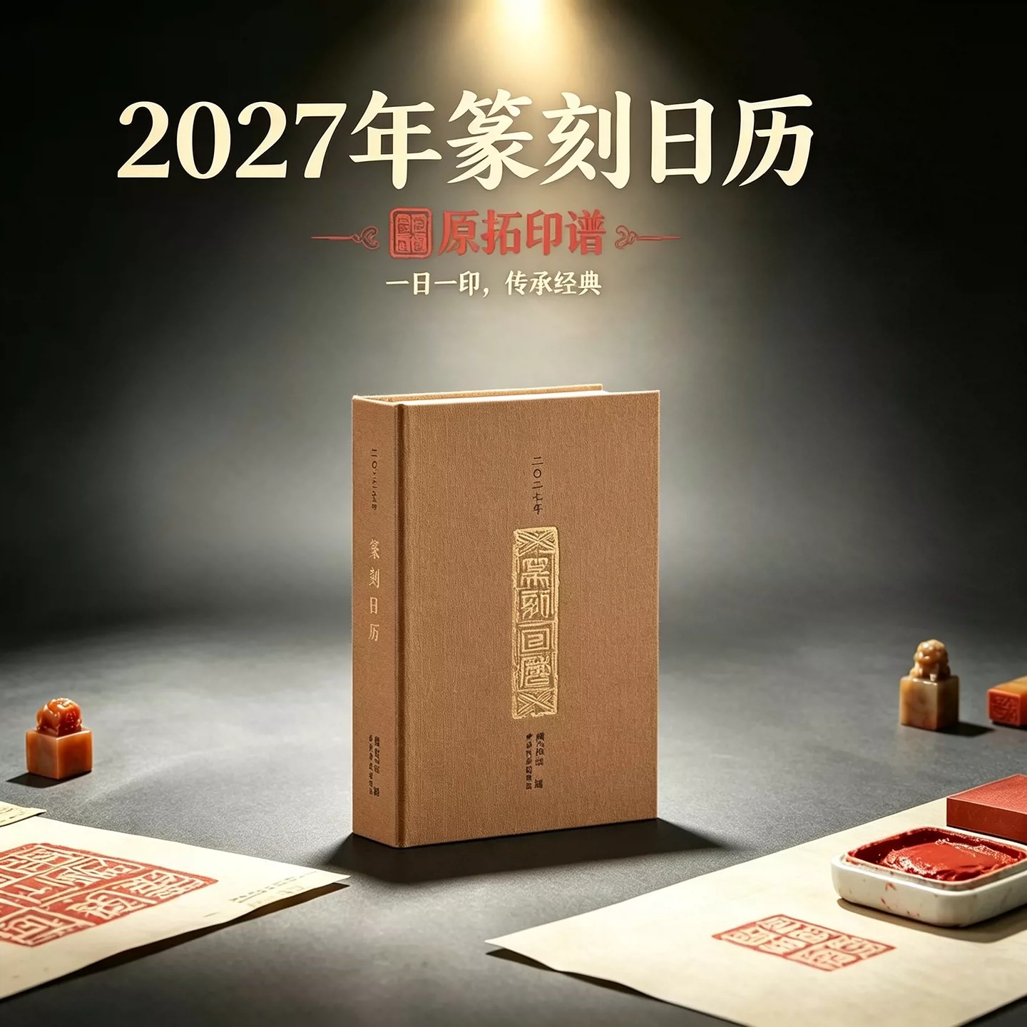 【顺丰发货】2027年篆刻日历羊年精装日历文创摆件送礼月令二十四节气文化每日一页篆刻欣赏收藏艺术古印原拓历代名家印章印谱国风
