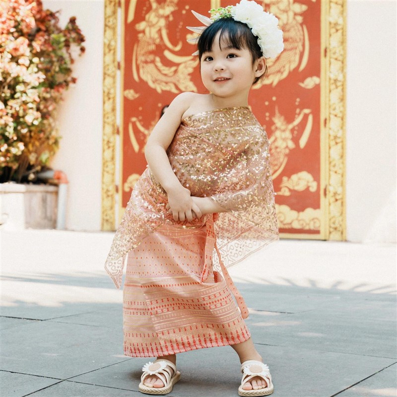 女童汉服傣族民族服套装儿童西双版纳异域公N主拍照舞蹈表演夏金