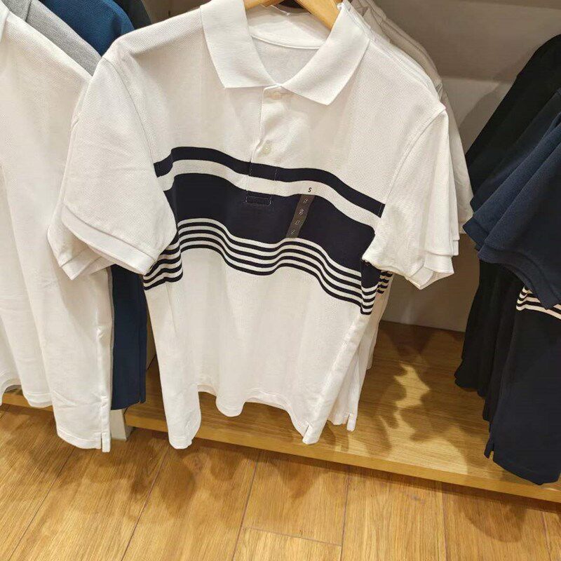 日单男女装夏季快干条纹POLO衫休闲通勤商务短袖T恤46515U9/46681