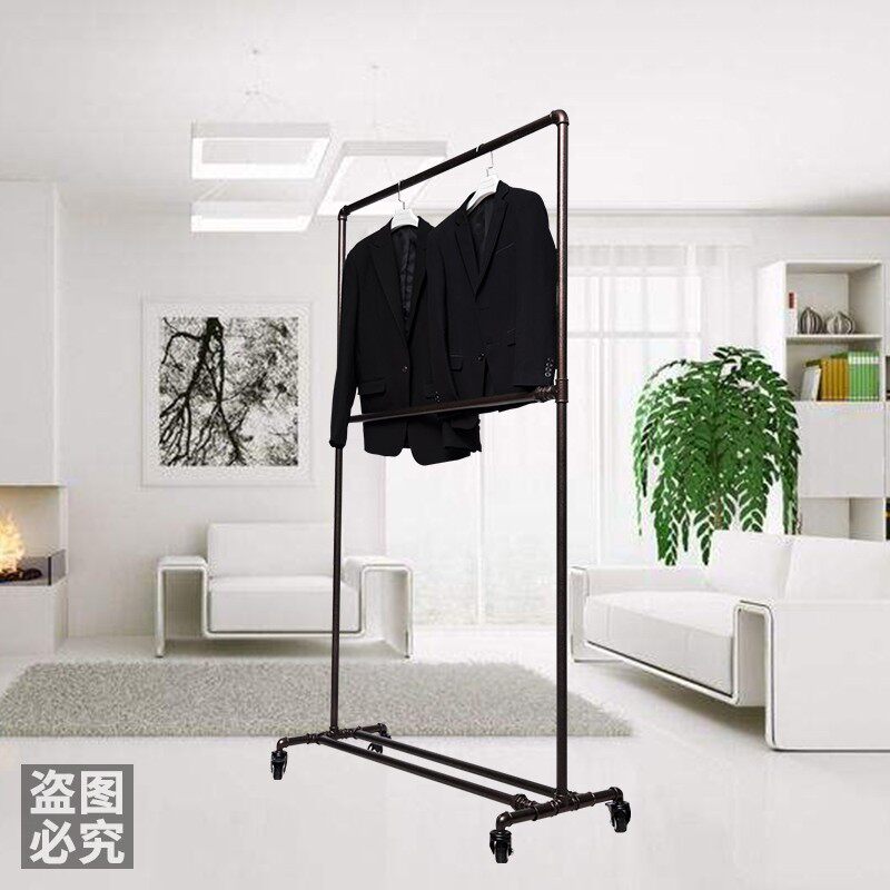 服装展示架简g易龙门架铁艺带轮挂衣架双层落地架服装店复古中岛,商业/办公家具,服装展示架,淘宝优惠券,粉丝福利购,淘宝优惠卷