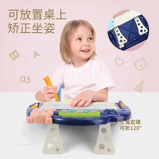 儿童磁性画板写字涂鸦彩色板带音乐写字板K可擦写宝宝玩具2一3三