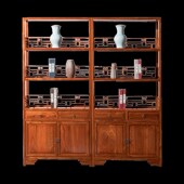 书架茶叶柜壶茶架子置物架展示架展示柜 货架a博古架实木中式 包邮