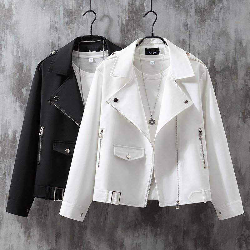 痞帅夹克男帅气高级设计感短款发型师外套L小个子韩系穿搭显高套