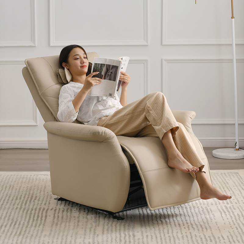 泉嘉福高级多功能电动摇椅懒人沙发单人睡椅真皮休闲按摩摇椅轻奢