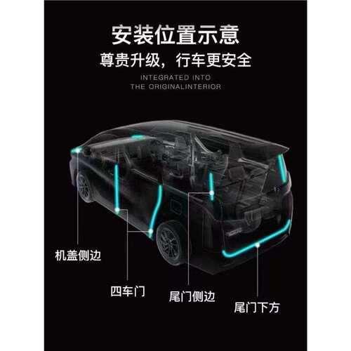 适用埃尔法威尔法LM300塞纳兰德酷路泽全车密封条隔音条防尘