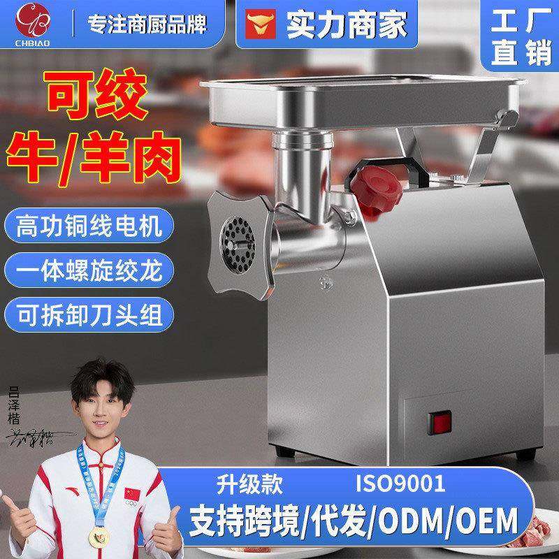 厂家800W不锈钢家用多功能电动灌肠碎打肉馅切肉丝机商用绞肉机