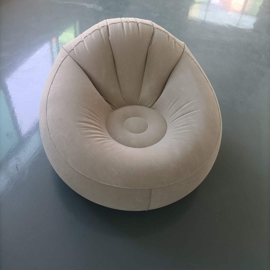 工厂现货充气单人沙发充气植绒懒人户外室内沙发椅子凳充气座垫