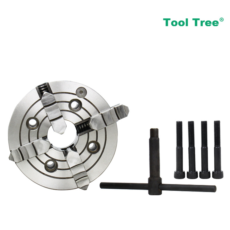 K72型四爪单动卡盘 K72-100 数控车床手动夹具