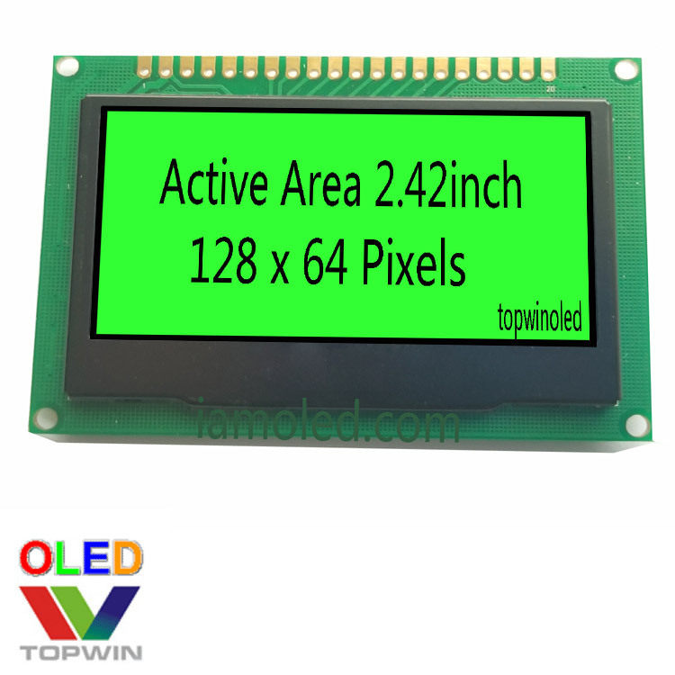 2.42英寸绿光oled液晶显示模块TW28641240A绿色topwin拓微耐低温
