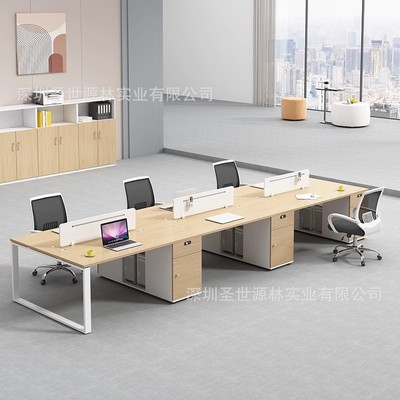 厂家直销办公桌简约现代职员桌4人位6人位员工办公室椅组合电脑桌