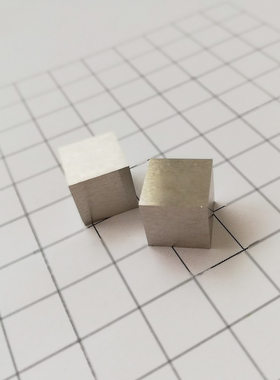 耐腐蚀金属 铱立方 10mm 拉丝镜面抛光 铱方块 元素立方默认无标