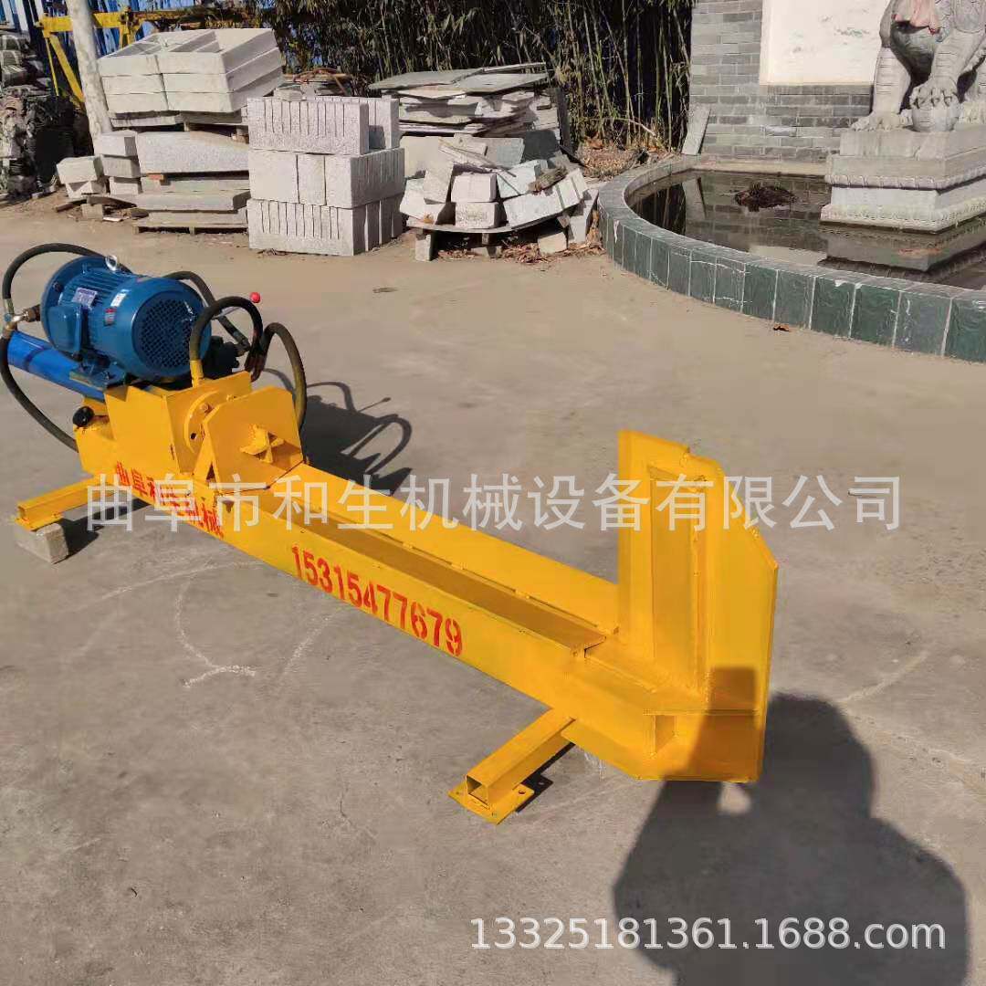 液压劈柴机价格菌业木墩劈材机电动款卧式劈柴器耐麽刀破柴器供应