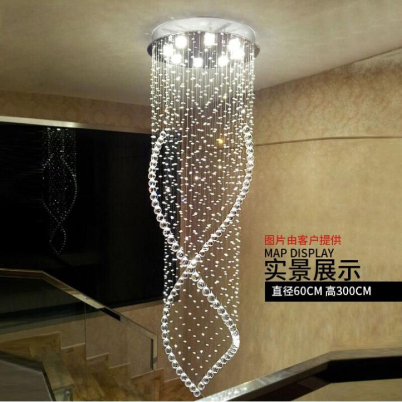 楼梯吊灯大客厅灯简约轻奢别墅酒店大吊灯楼梯间复式楼梯吊灯