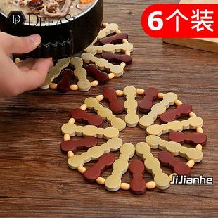 餐桌盘子隔热垫子锅垫餐桌上的防烫家用放菜垫锅底的竹垫碗垫饭桌