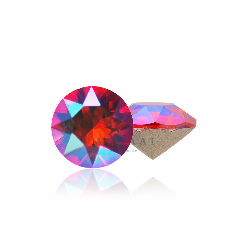 尖底钻 227SHIM闪烁浅红 美甲钻堆奥地利超闪水晶奥钻华子穿戴甲