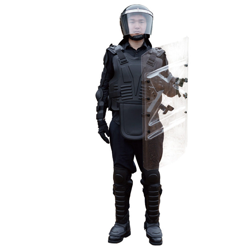 厂家一手货源黑色硬质抗击打防刺阻燃防暴服