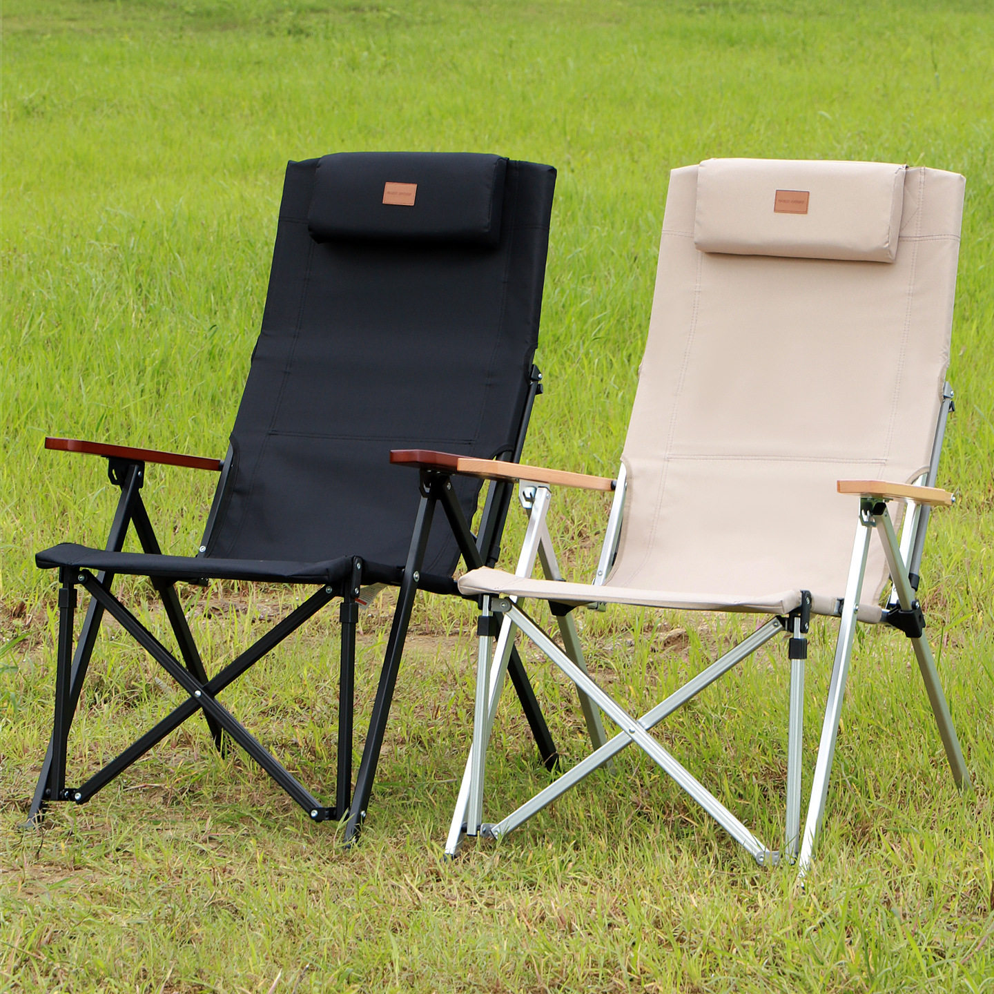 山野布林GuideSeries户外铝合金折叠椅露营休闲庭院四挡可调躺椅