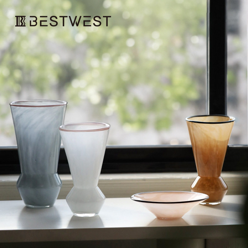 Best west 玻璃花瓶摆件客厅插花复古创意水培器皿精致大口径花器,橡塑材料及制品,其他塑料制品,淘宝优惠券,粉丝福利购,淘宝优惠卷