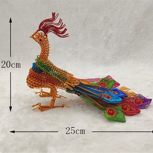 【八尾凤凰】手工艺品家居模型摆件铝丝铝线工艺复古旅游纪念品