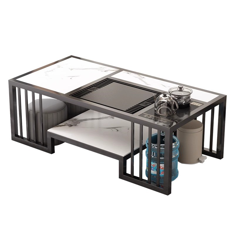 茶几客厅家用小户型轻奢高级泡茶套装一体整套办公室岩板功夫茶桌