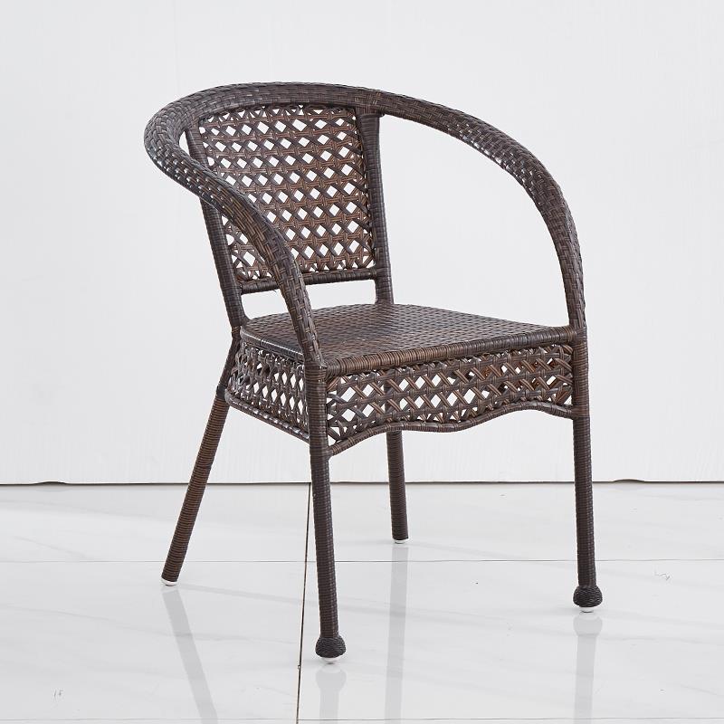 藤椅休闲 椅子阳台家用轻奢现代简约藤编户外防水防晒单人靠背椅