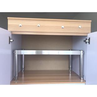 厨房不锈钢置物架一层微波炉分层整体橱柜隔层烤箱架收纳隔断台面