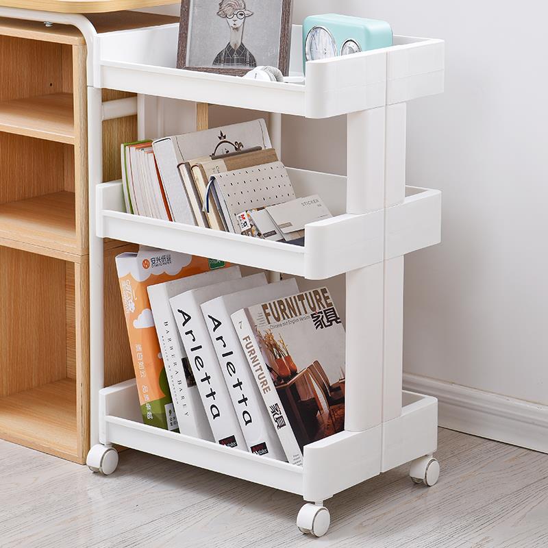 落地小型储物架家用整理架多层置物架加厚承重可移动书架