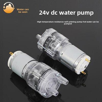 汽车饮水机Dc24V水泵耐高温100度自吸供水直流电动水泵隔膜电机