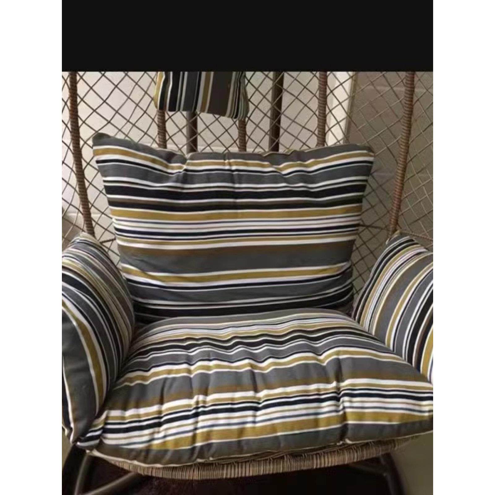 定制单吊篮坐垫吊椅摇椅坐垫双摆藤椅棉质坐垫加厚可拆卸可水洗