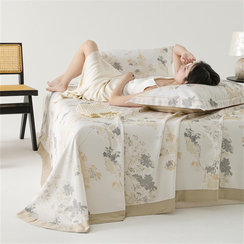 HJ高端竹纤维丨凉席三件套天丝凉感冰丝席床单夏季可水洗机洗软席