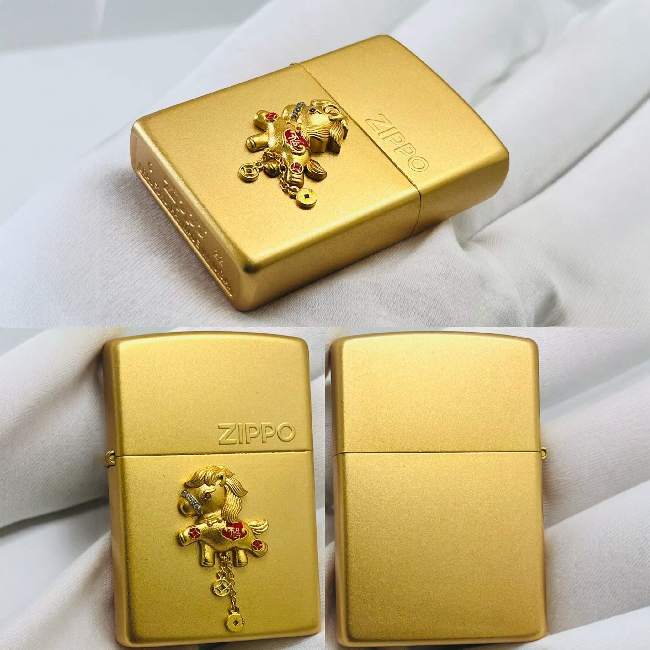 正品Zippo防风打火机招财纳福马