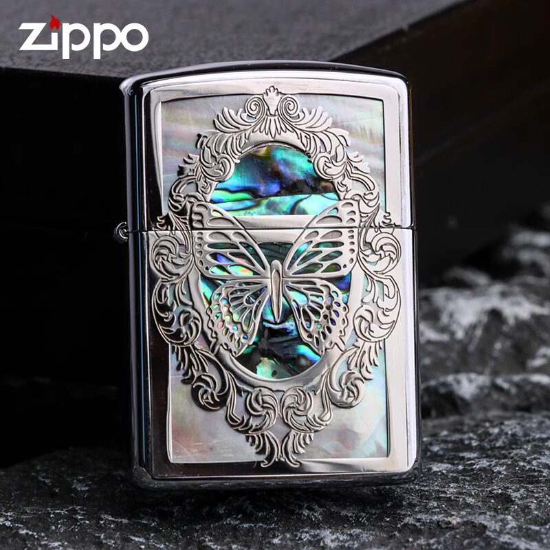 zippo日版贝壳窗花双面贝壳