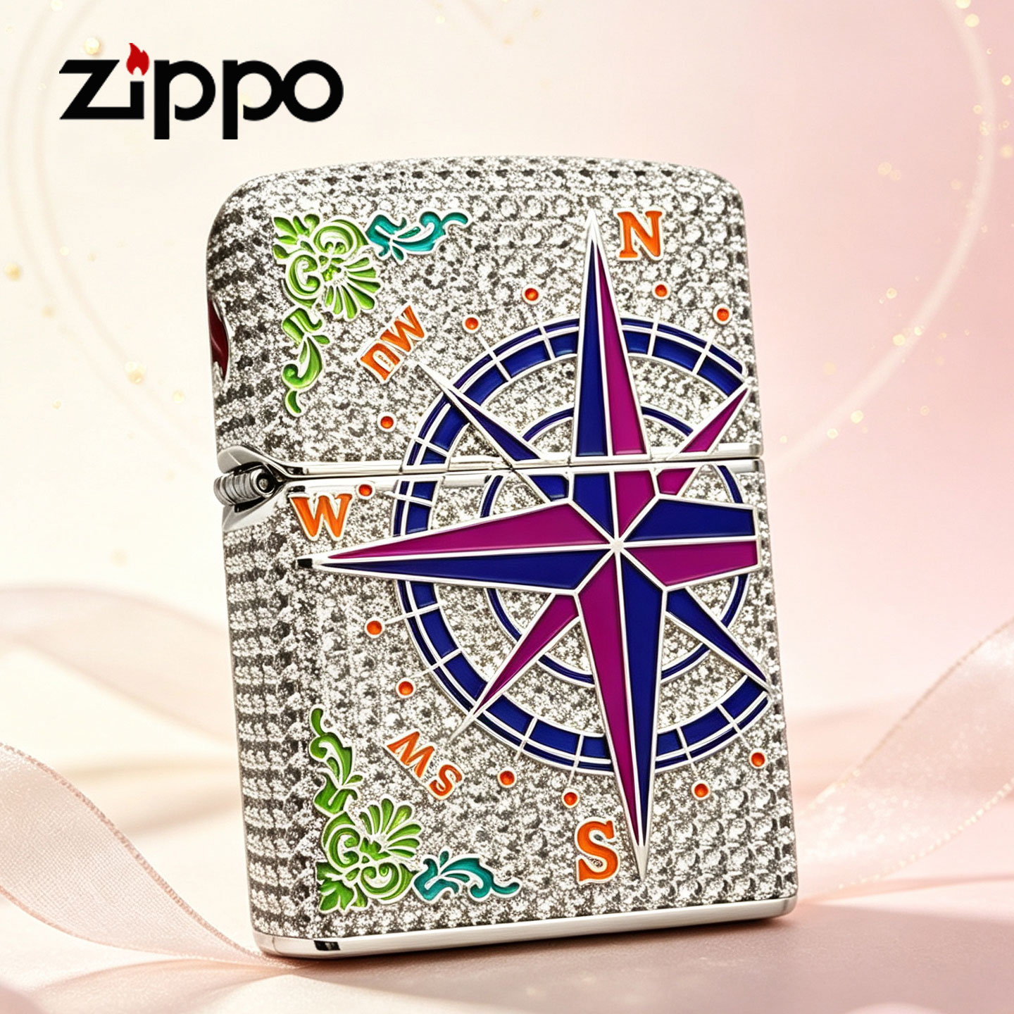 正品Zippo满钻防风煤油打火机