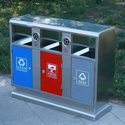 户外垃圾桶不锈钢大号环卫分类果皮箱室外商用景区公园街道垃圾箱