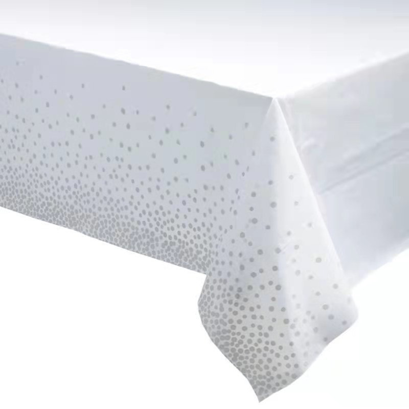 一次性派对桌布 一次性波点PEVA桌布 塑料彩色桌布气氛装饰用品批