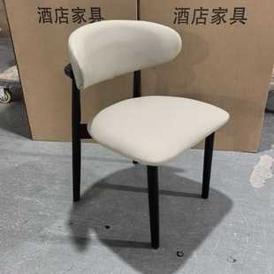 北欧设计师实木餐椅奶油风原木咖啡厅餐厅白蜡木家用靠背椅子凳子