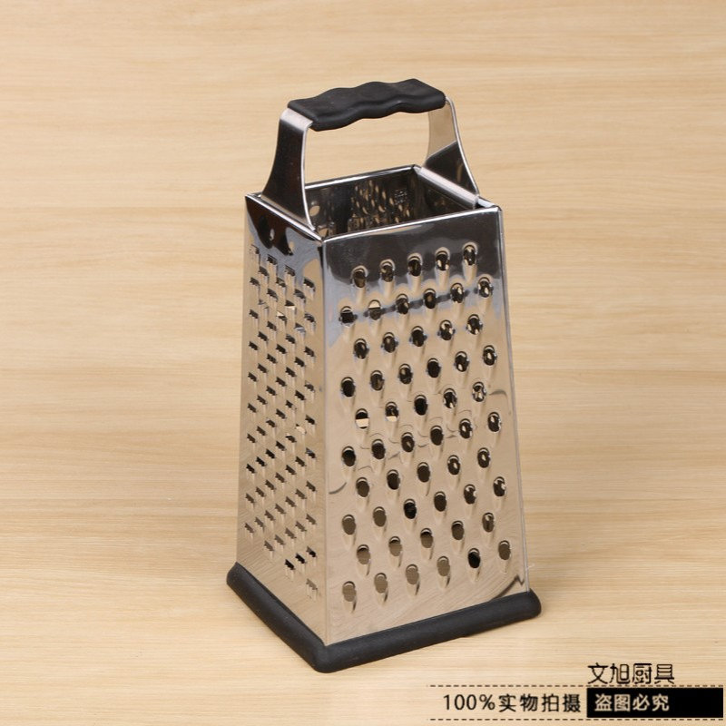 不锈钢削皮刀蔬果刨丝器切菜器多功能四方刨10寸防滑波浪柄四面刨