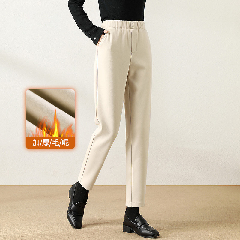 加厚哈伦毛呢裤子女2025秋季新款直筒大码烟管宽松西装裤女裤子,女装/女士精品,休闲裤,淘宝优惠券,粉丝福利购,淘宝优惠卷