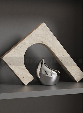 现代简约客厅电视柜酒柜书柜摆件高级感壁龛开放格小众设计师摆件