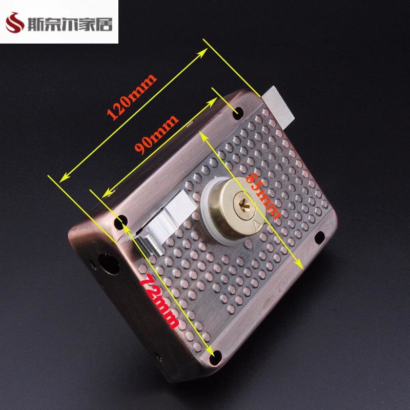 9219连体简易锁外装门锁老式防盗地下室门锁储藏间门锁