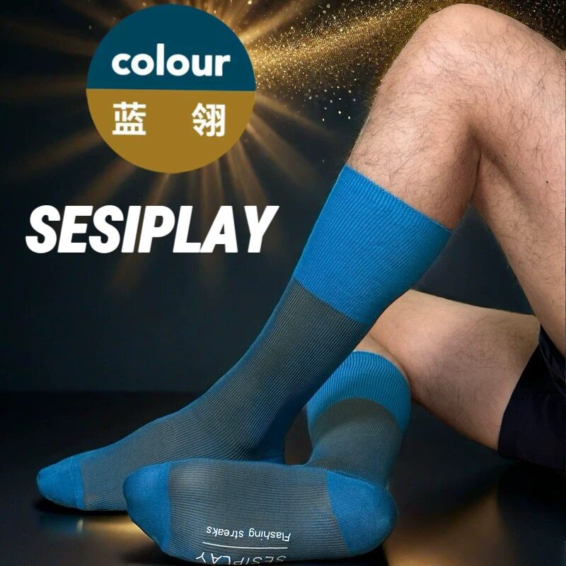SESIPLAY:鎏光幻影系列·蓝翎 男生正装袜