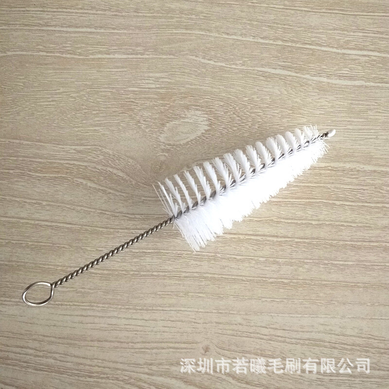 厂家直销大小头尖嘴试管刷锥圆型 毛刷尖头壶嘴刷实验室玻璃管刷