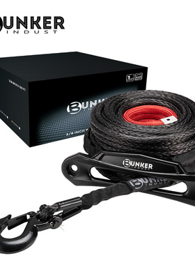 BUNKER INDUST 30M户外越野脱困救援拖车绳绞盘绳套装带保护套