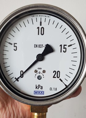 膜盒表  612  WIKA    压力表  半钢压力表    611.10.063