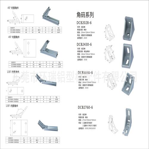 厂家直供135度角码铝型材配件 实用于3030铝材 4040铝材 4080铝材