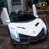 正品 兰博基尼儿童电动车四轮车带遥控女小孩宝宝可男汽坐玩具人车