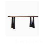 正品 北美黑胡桃木定中古风餐桌长方形实桌写字木台工作台大板书桌