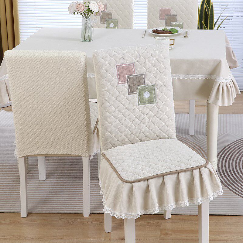 椅子套罩高档全包绗缝加棉防滑四季通用餐桌餐椅套中式连体椅子垫