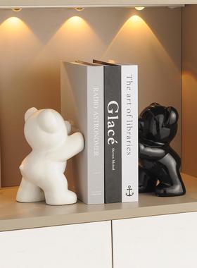 创意暴力熊书档电视柜书柜客厅假书高档轻奢客厅玄关酒柜装饰摆件