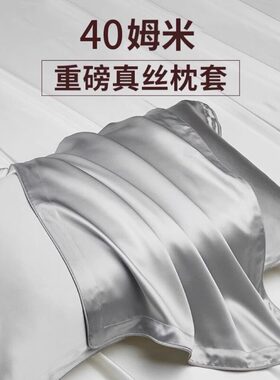 【外贸清仓】40姆米真丝枕套一对100%桑蚕丝枕芯套丝绸枕头套枕巾